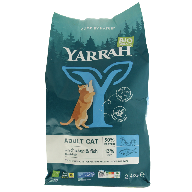 Yarrah Adult kattenvoer met vis bio