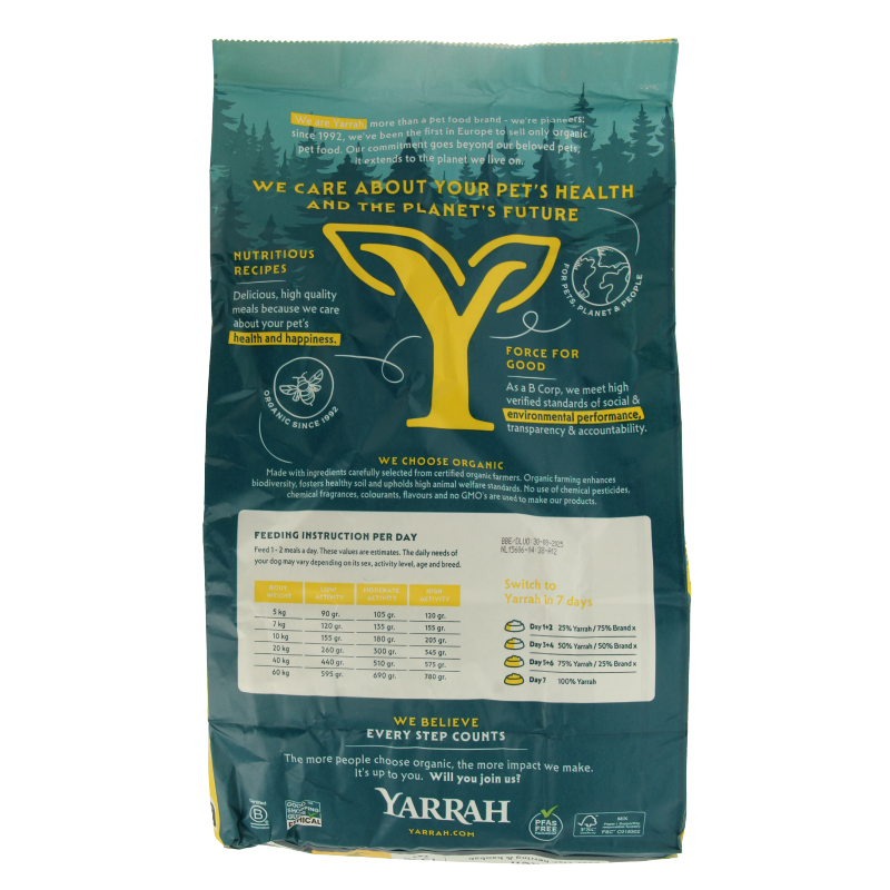 Yarrah Adult hondenvoer met kip bio MSC - Afbeelding 3