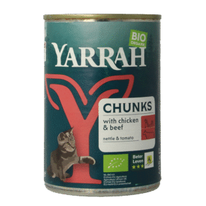 Yarrah Kattenvoer chunks met kip en rund bio
