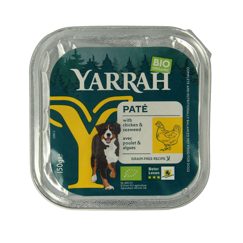Yarrah Hondenvoer pate met kip bio