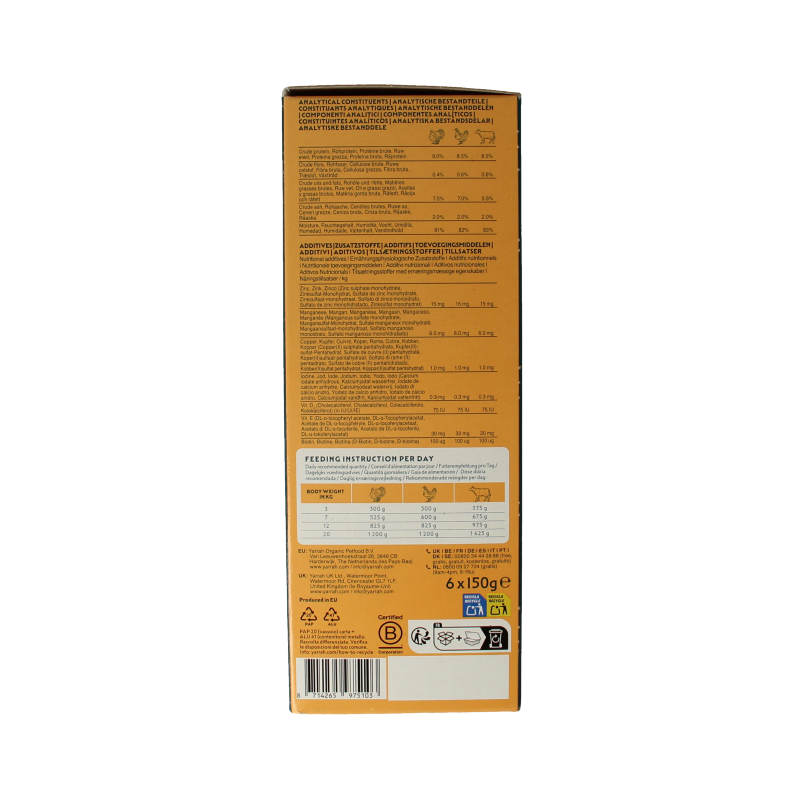 Yarrah Hondenvoer multipack pate kip rund kalkoen bio - Afbeelding 4