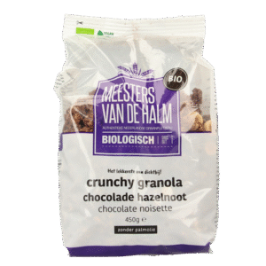 De Halm Granola choco/hazelnoot bio
