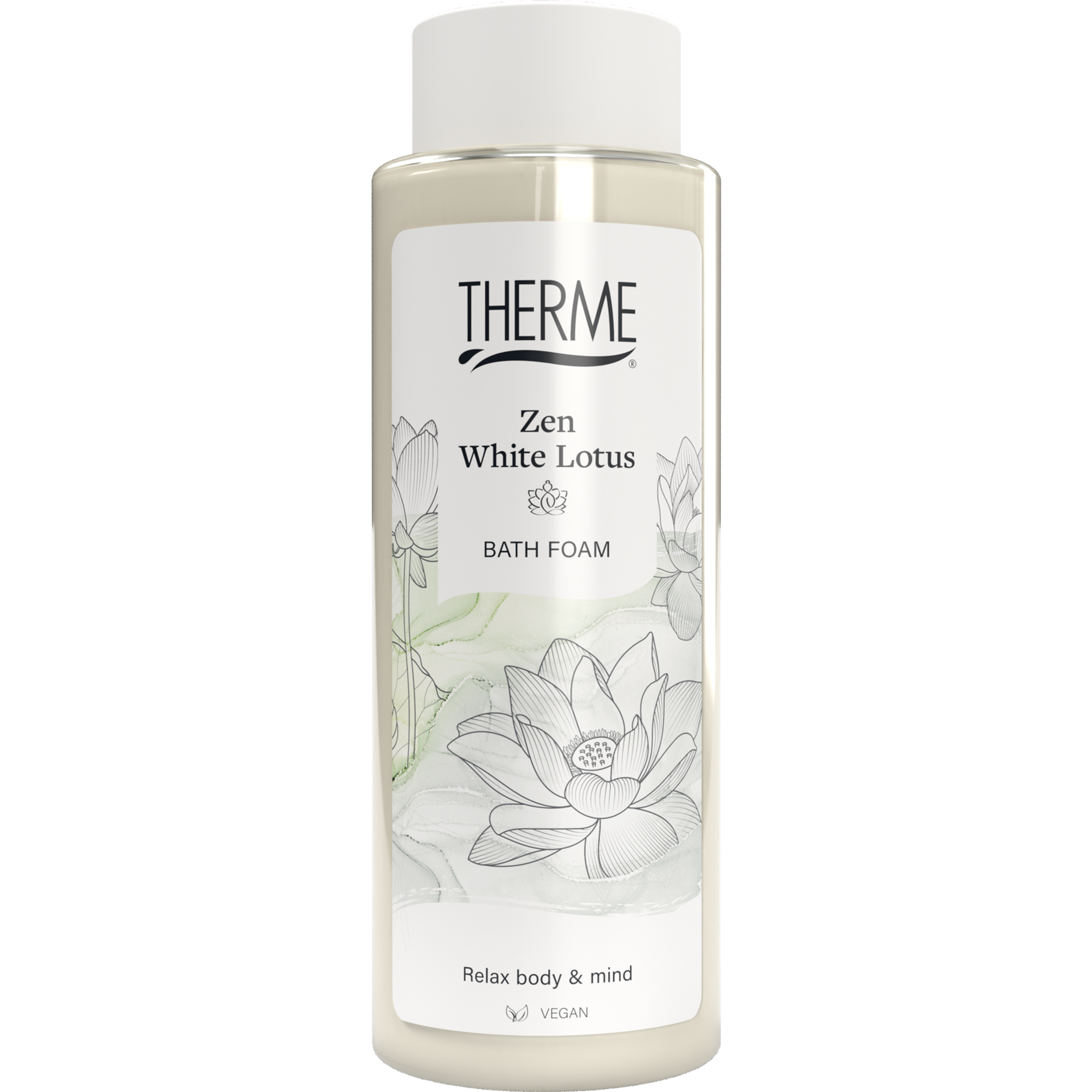 Therme Zen white lotus relaxing bath foam