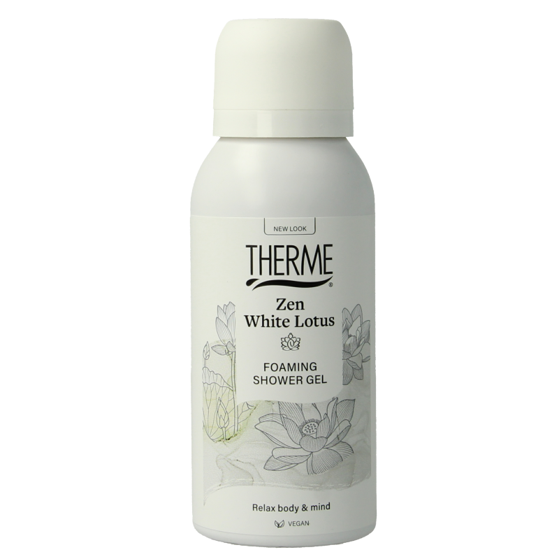Therme Zen white lotus foam shower