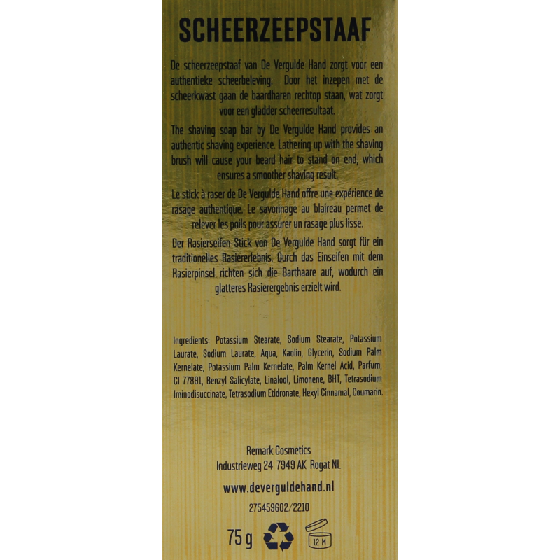 Vergulde Hand Scheerzeepstaaf - Afbeelding 3