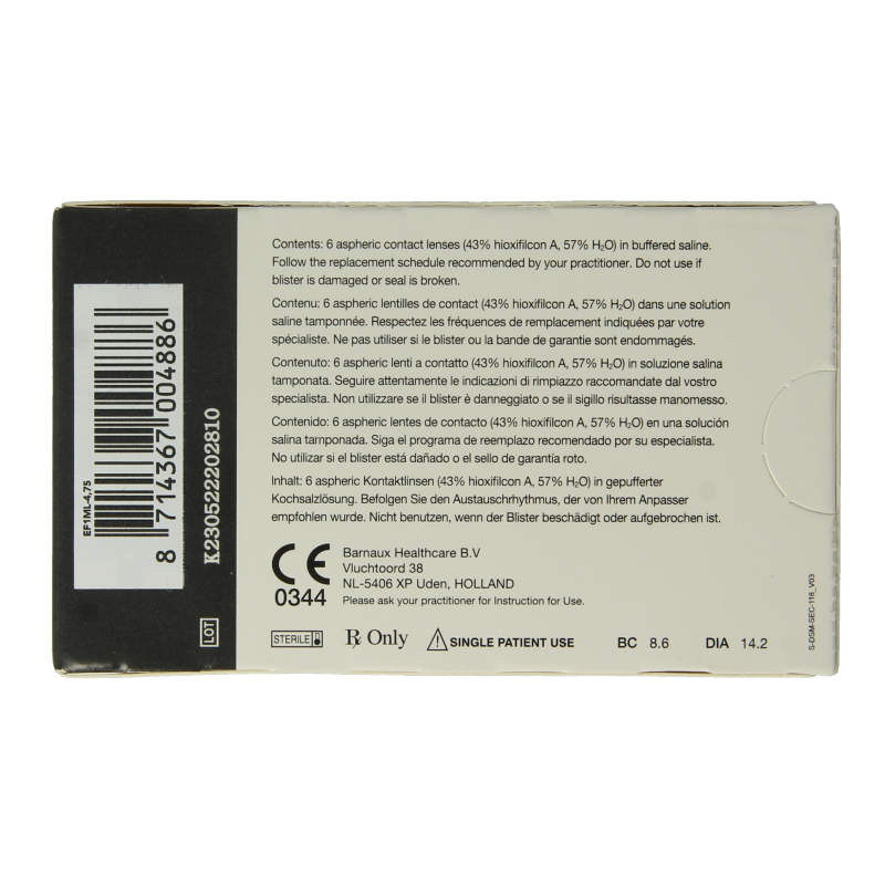 Eyefresh Maandlenzen -4.75 - Afbeelding 3