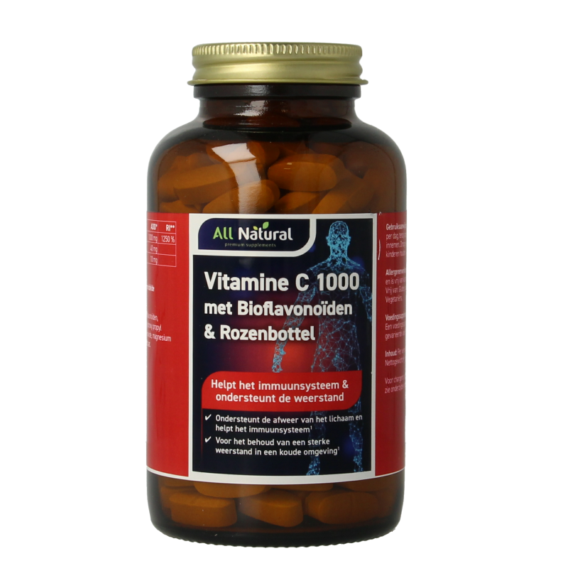 All Natural Vitamine C 1000 met bioflavonoiden & rozenbottel