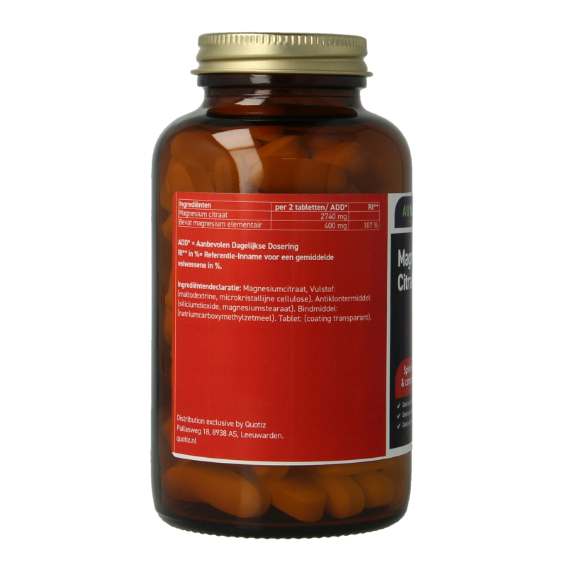 All Natural Magnesium citraat 400mg - Afbeelding 2