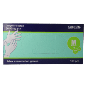 Klinion Onderzoekshandschoen prot latex maat M poedervrij