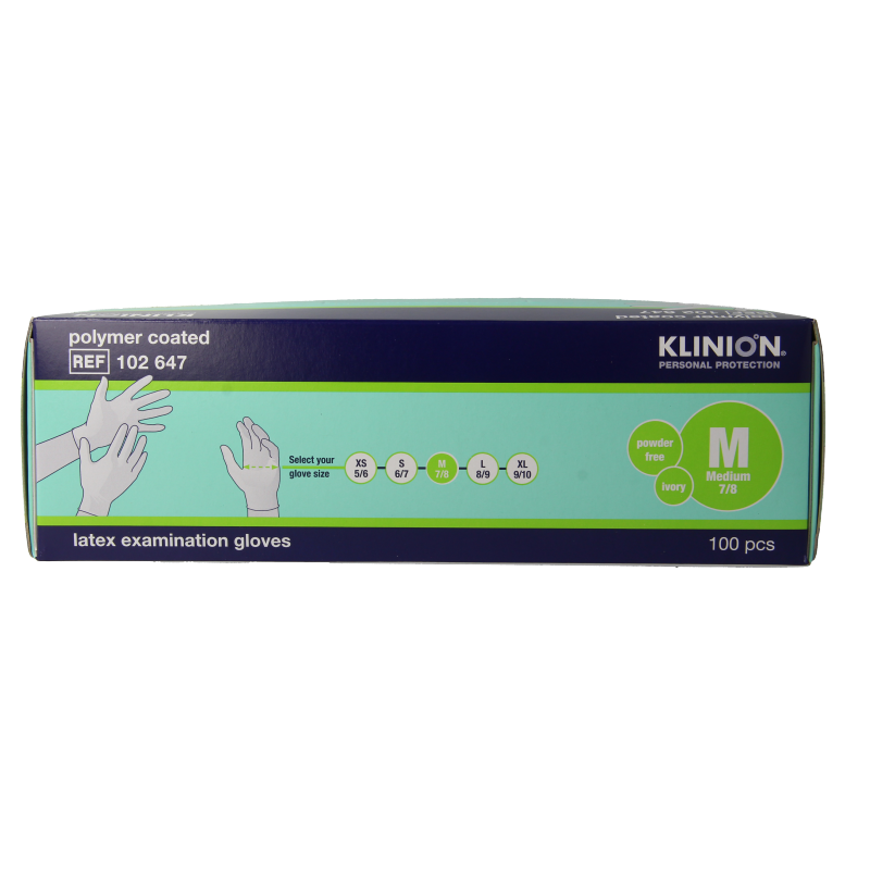 Klinion Onderzoekshandschoen prot latex maat M poedervrij - Afbeelding 2