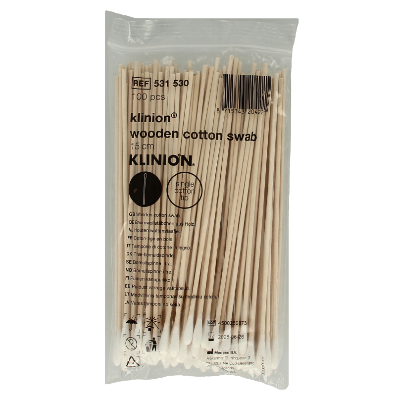 Medeco Wattenstaafjes 15cm kleine wattenprop