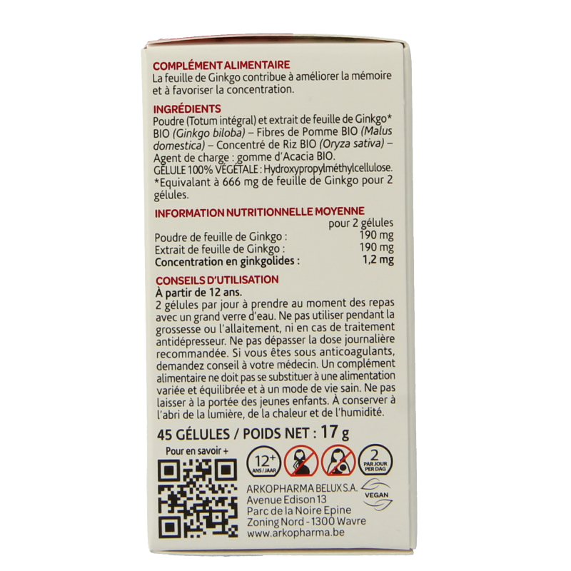 Arkocaps Ginkgo bio - Afbeelding 3