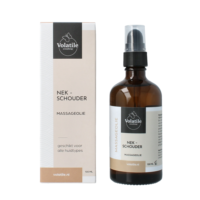 Volatile Massageolie nek/schouder glas met pomp - Afbeelding 2