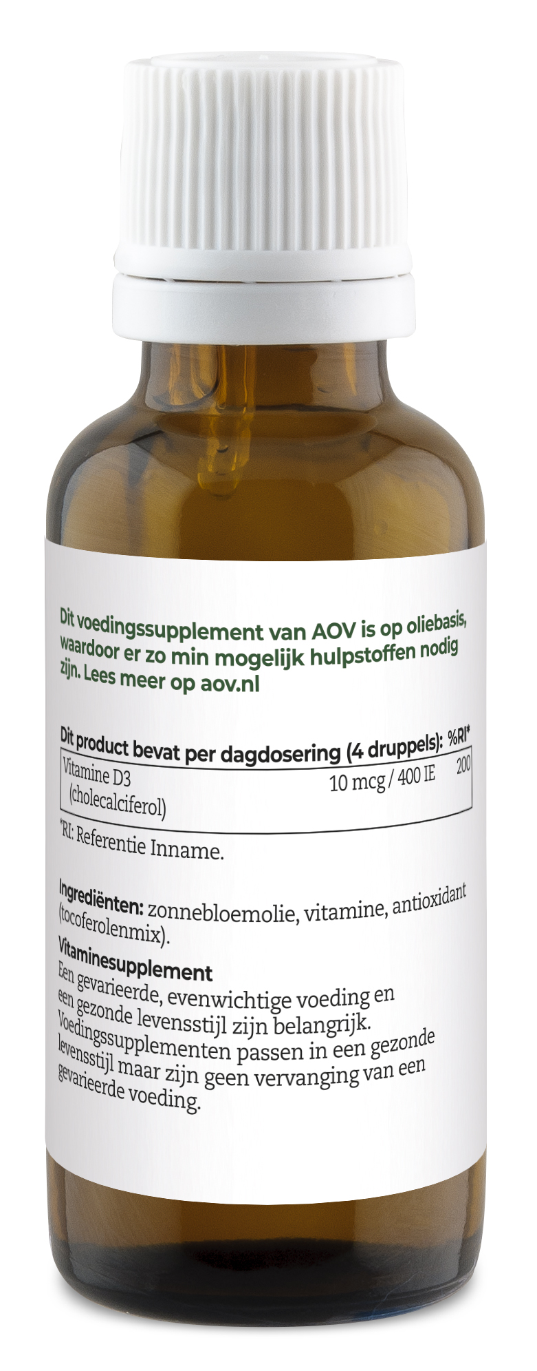 AOV 408 Vitamine D3 druppels 10mcg - Afbeelding 3