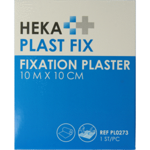 Hekaplast Fix pleister 10m x 10cm met schutvel