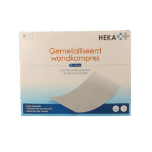 Heka Klein Wondkompres gemetalliseerd 10 x 12cm steriel