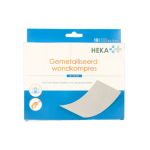 Heka Klein Wondkompres gemetalliseerd 8 x 10cm steriel