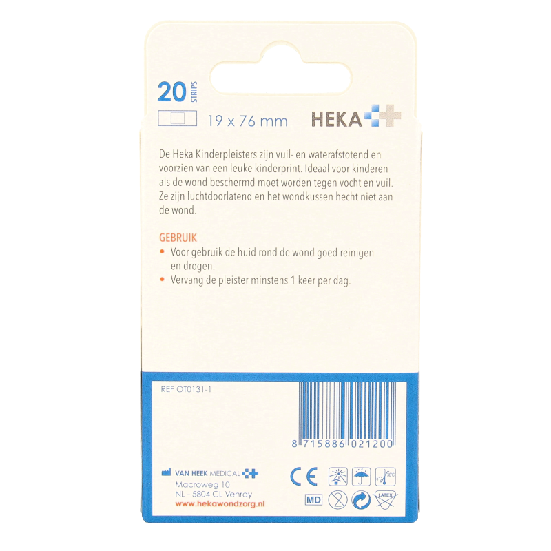 Heka Kinderpleister 19 x 76mm - Afbeelding 2