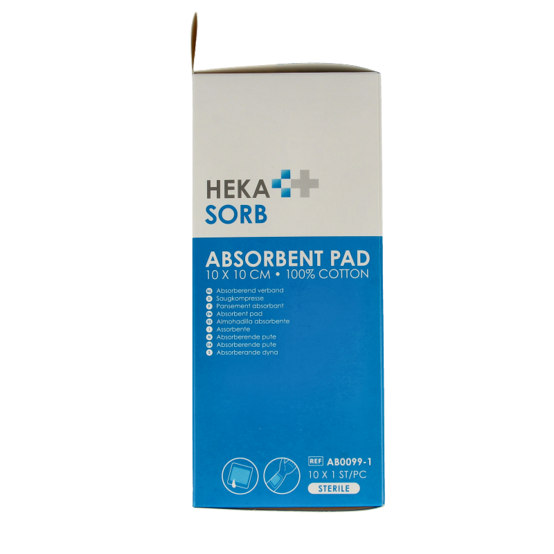 Heka Absorberend verband steriel 10 x 10cm - Afbeelding 2