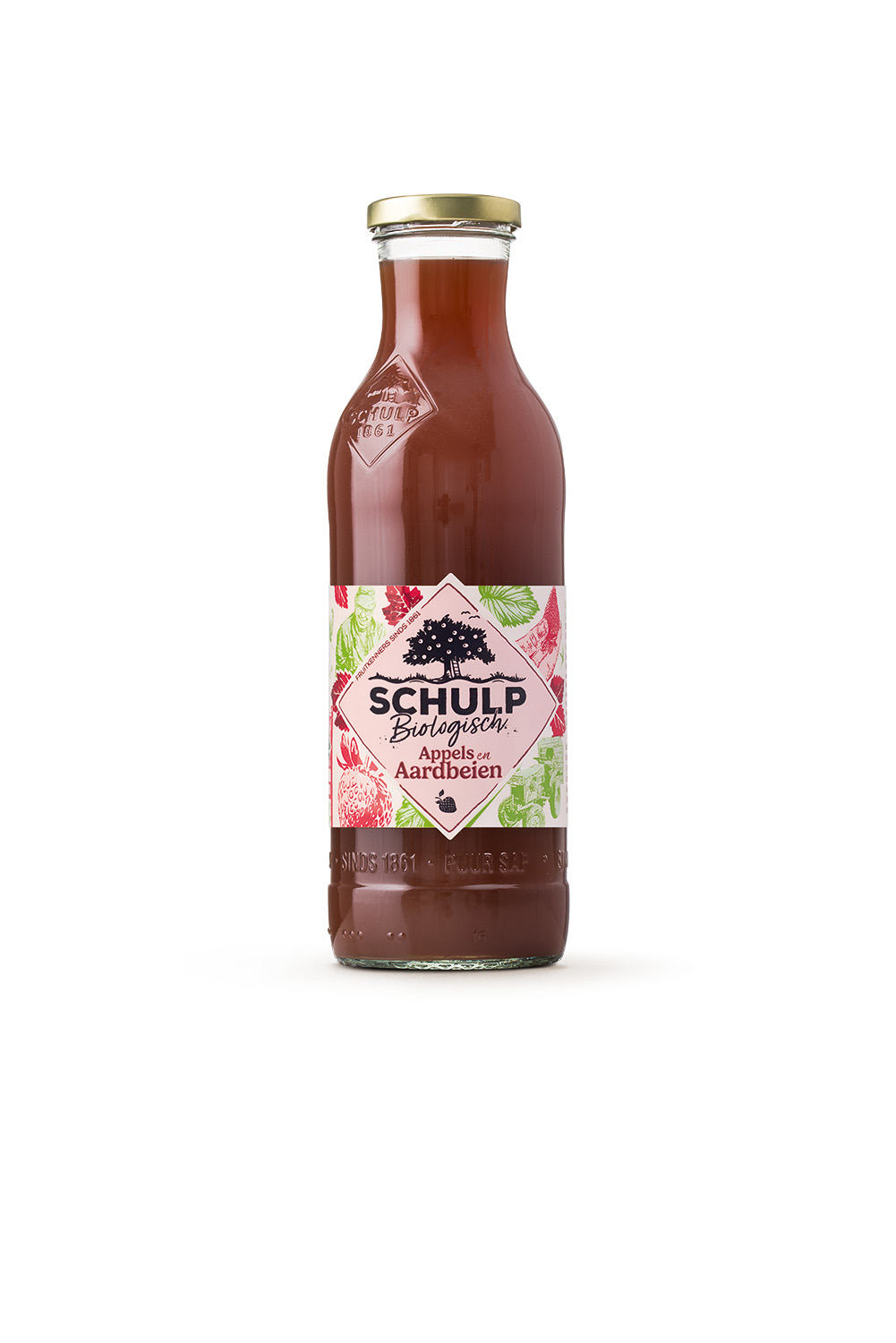 Schulp Appel & aardbeiensap bio