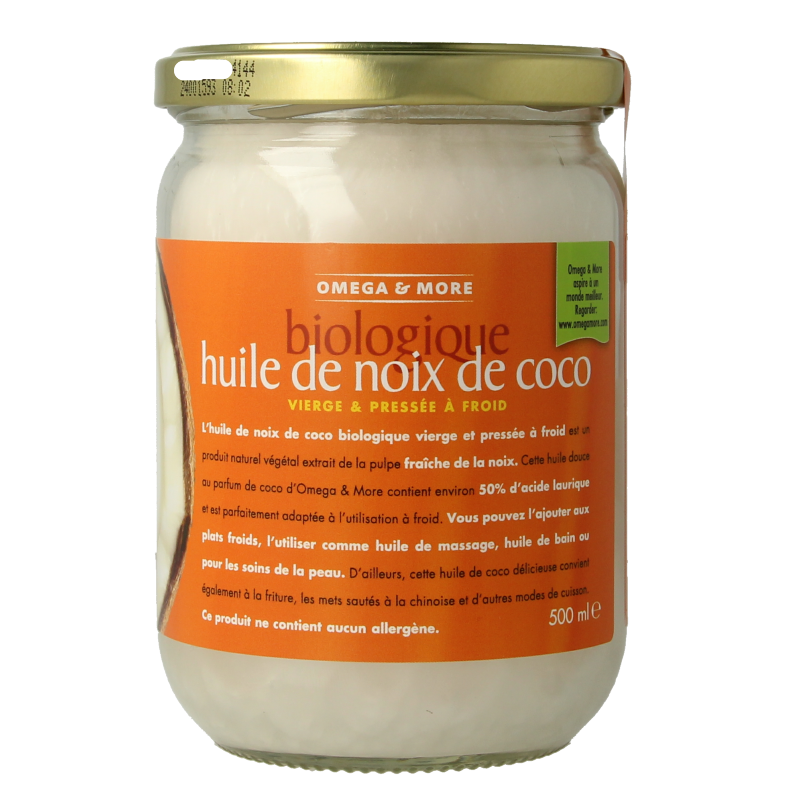 Omega & More Kokosolie extra virgin glas bio