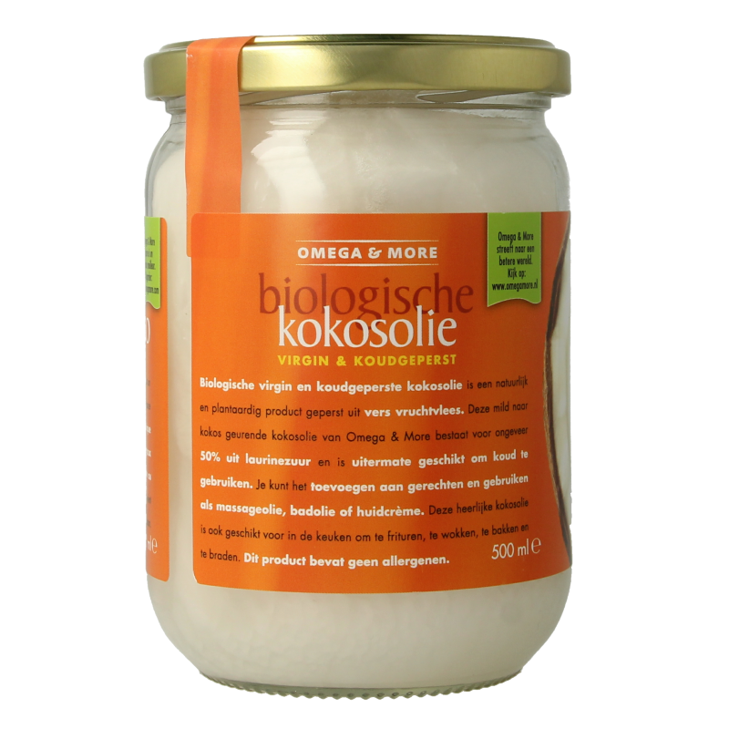 Omega & More Kokosolie extra virgin glas bio - Afbeelding 3