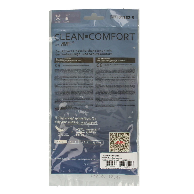 CLEAN-COMFORT Huishoudhandschoen geel maat S - Afbeelding 2