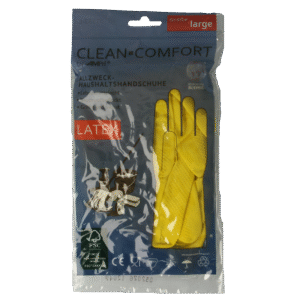 CLEAN-COMFORT Huishoudhandschoen geel maat L