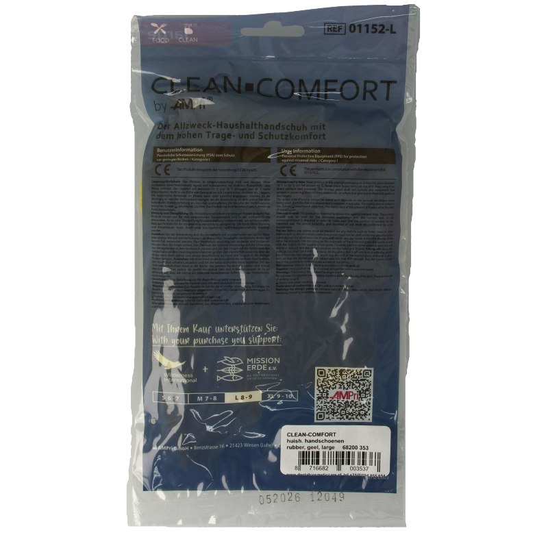 CLEAN-COMFORT Huishoudhandschoen geel maat L - Afbeelding 2