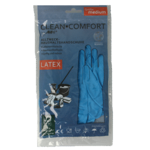 CLEAN-COMFORT Huishoudhandschoen blauw maat M
