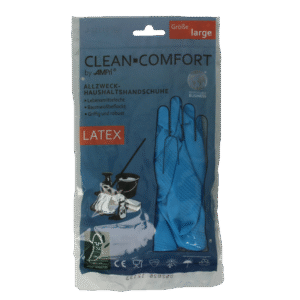 CLEAN-COMFORT Huishoudhandschoen blauw maat L