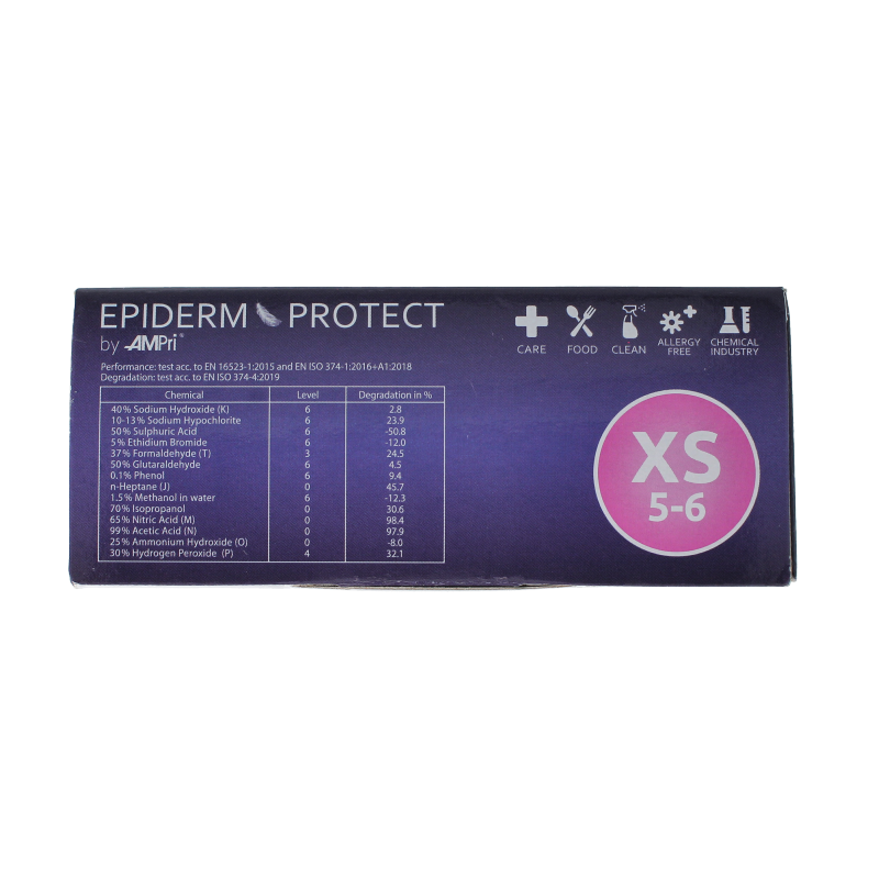 Epiderm Protect Nitriel onderzoekhandschoen poedervrij XS blauw - Afbeelding 5