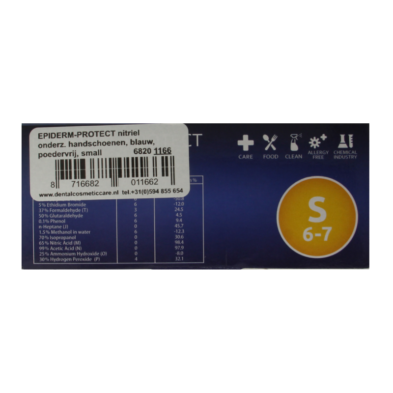 Epiderm Protect Nitriel onderzoekhandschoen poedervrij S blauw - Afbeelding 5