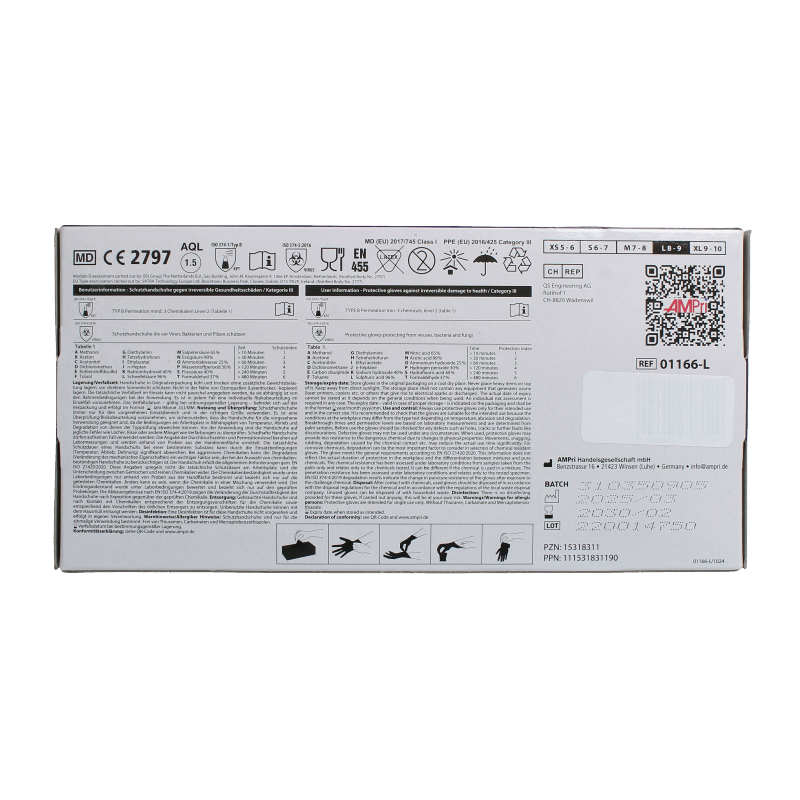 Epiderm Protect Nitriel onderzoekhandschoen poedervrij L blauw - Afbeelding 4