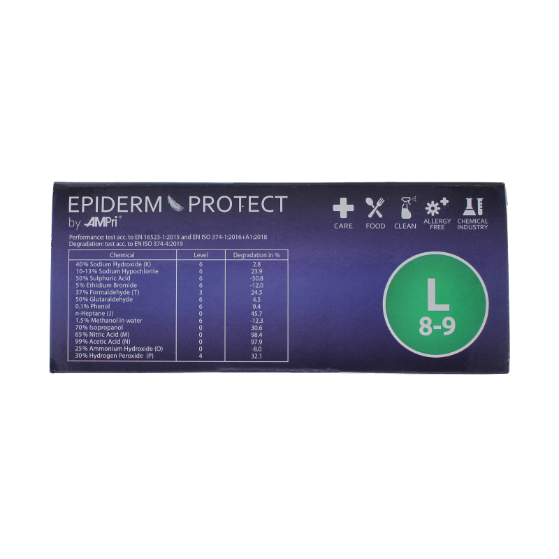 Epiderm Protect Nitriel onderzoekhandschoen poedervrij L blauw - Afbeelding 5