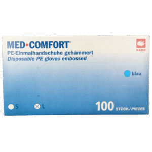Med Comfort Handschoen PE geruwd blauw