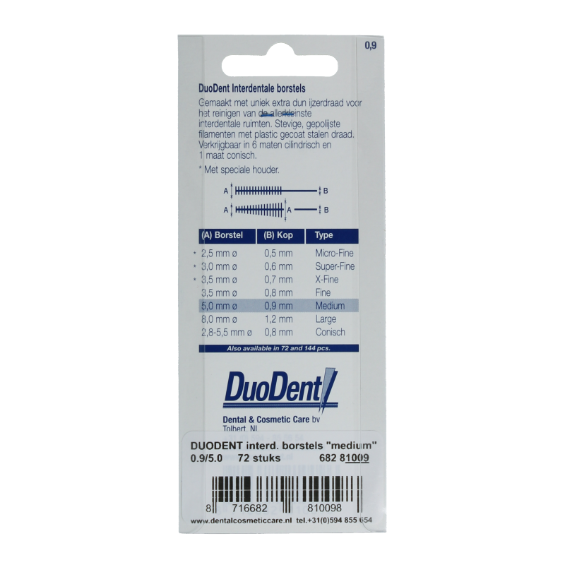 Duodent Interdentaal borstel medium 0.9 - Afbeelding 2