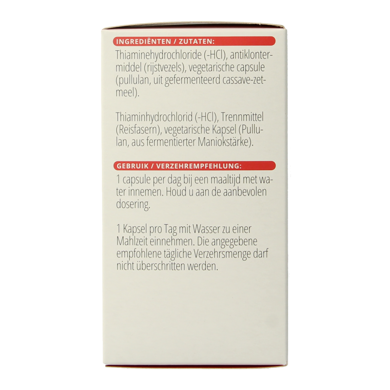 Vitals Vitamine B1 thiamine 250mg - Afbeelding 3