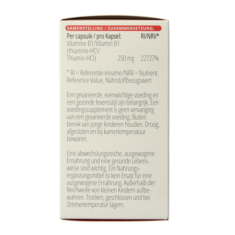 Vitals Vitamine B1 thiamine 250mg - Afbeelding 5