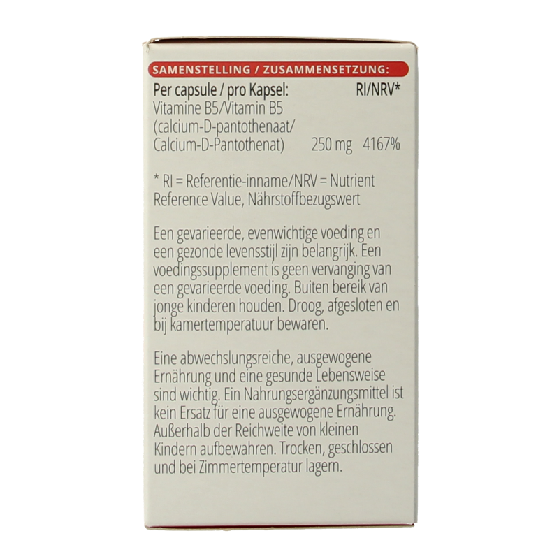 Vitals Vitamine B5 250mg - Afbeelding 5