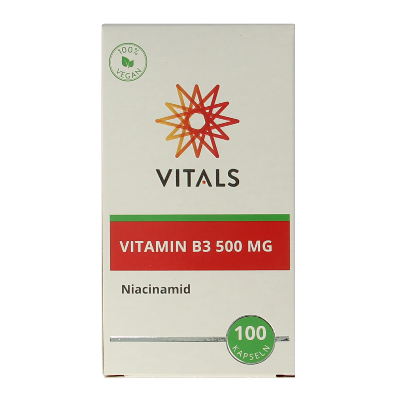 Vitals Vitamine B3 niacinamide 500mg - Afbeelding 4