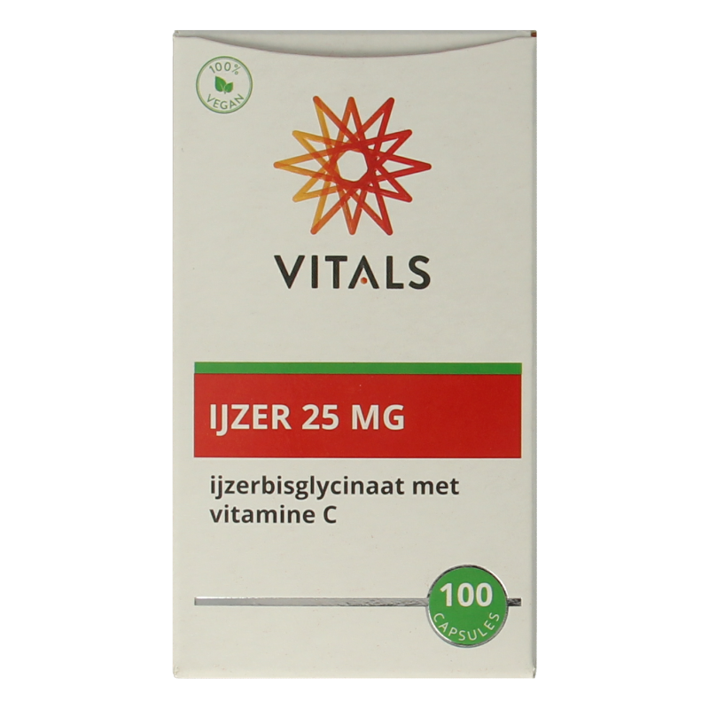 Vitals IJzer 25mg met vitamine C