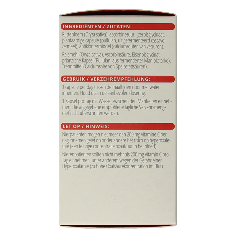 Vitals IJzer 25mg met vitamine C - Afbeelding 3