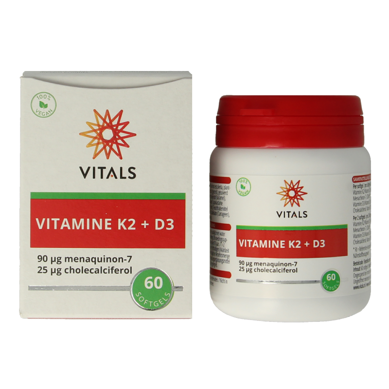 Vitals Vitamine K2 + D3 - Afbeelding 2