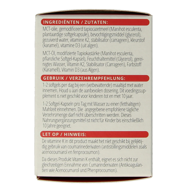 Vitals Vitamine K2 + D3 - Afbeelding 3