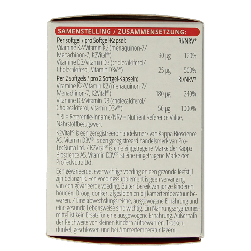 Vitals Vitamine K2 + D3 - Afbeelding 5