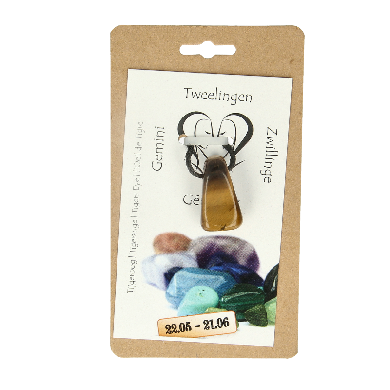 Steengoed Sterrenbeeldsteen hanger tweelingen