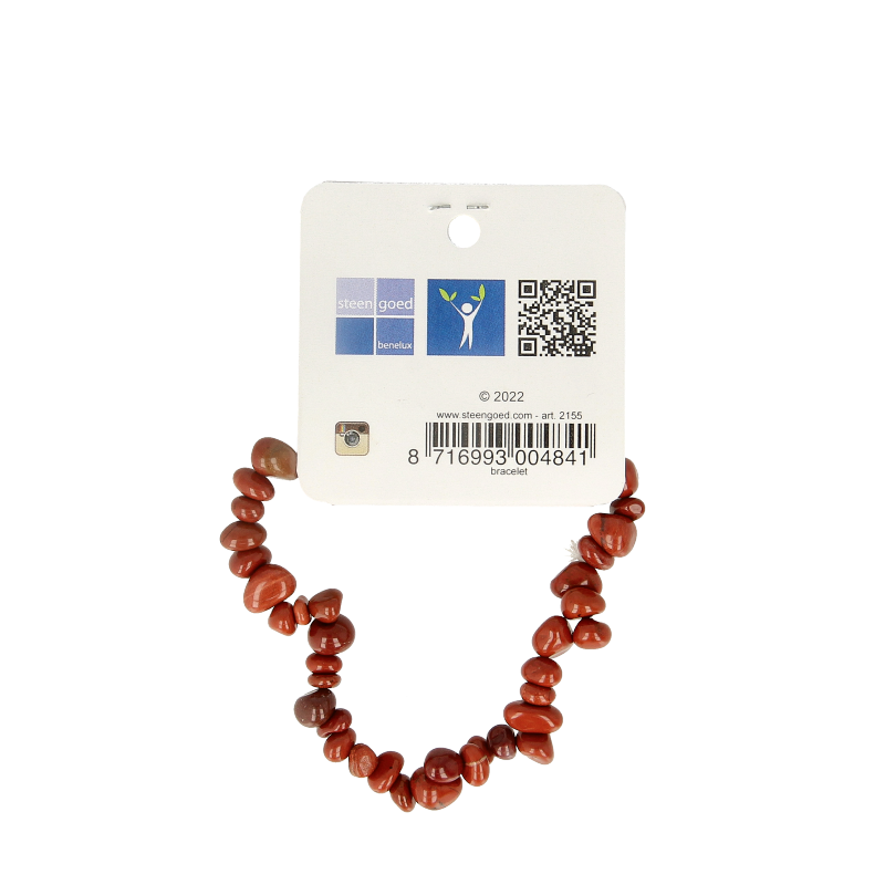 Steengoed Splitarmband jaspis rood - Afbeelding 2