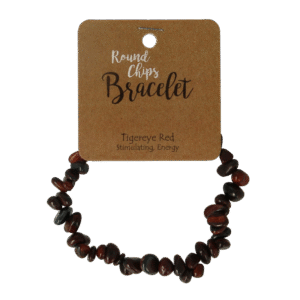 Steengoed Splitarmband tijgeroog rood