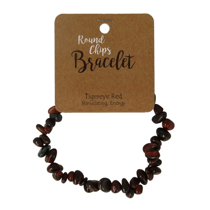 Steengoed Splitarmband tijgeroog rood